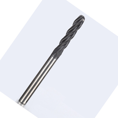 Extrémité Mills For Graphite de jambe de nez de boule de Diamond Coated R4 longue