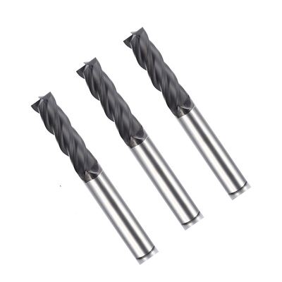 Quatre fraise en bout carrée de jambe de la cannelure 10mm longue pour le graphite