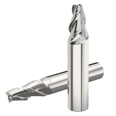 Le carbure effilent 2 l'extrémité Mills Without Coating For Aluminum de carbure de tungstène des cannelures D6