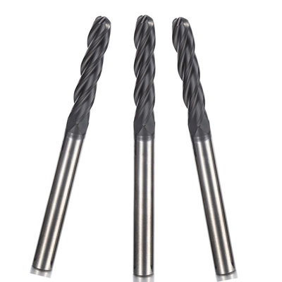 Extrémité Mills Solid de nez de boule du carbure de tungstène de graphite R4