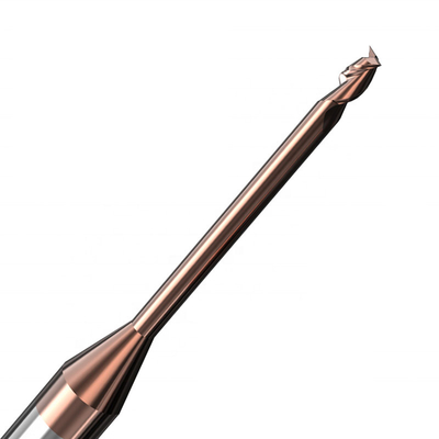 Fraise en bout en acier de carbure de 2 cannelures de dureté élevée 1.5mm Hrc65 carré