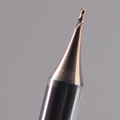Carbure de tungstène enduit nano fraise en bout de 0,4 millimètres Hrc65