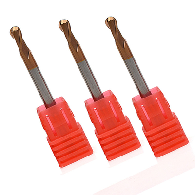 Le micro 2 tuyaute extrémité de cannelure de nez de la boule R3 la longue Mills Hrc 65 pour en acier trempé